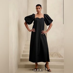 Banana Republic Puff-Sleeve Maxi Dress